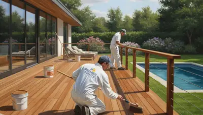 Deck staining in Colorado Springs, CO to protect and refresh a wood deck in harsh weather