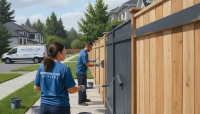 Fence painting in Colorado Springs, CO by Colorado Springs Paint Pros for durable curb appeal