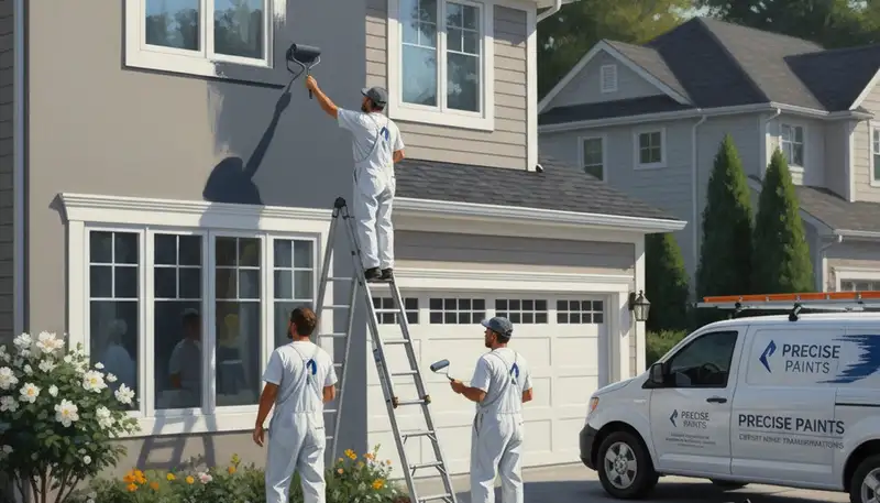 Colorado Springs painters applying exterior house paint for durable Colorado weather protection