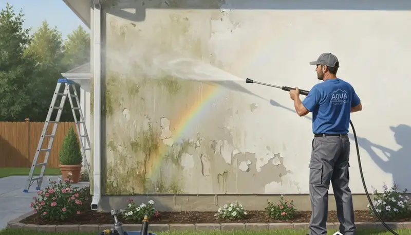 Pressure cleaning exterior home in Colorado Springs, CO by Colorado Springs Paint Pros