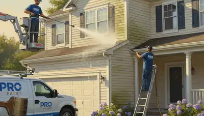 Vinyl siding pressure cleaning in Colorado Springs, CO for a home exterior cleaning service