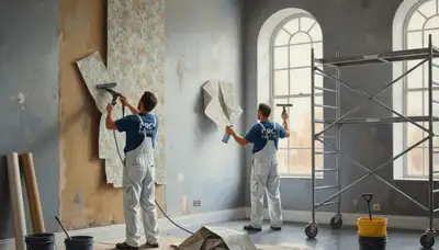 Professional wallpaper removal service in Colorado Springs, CO preparing walls for painting